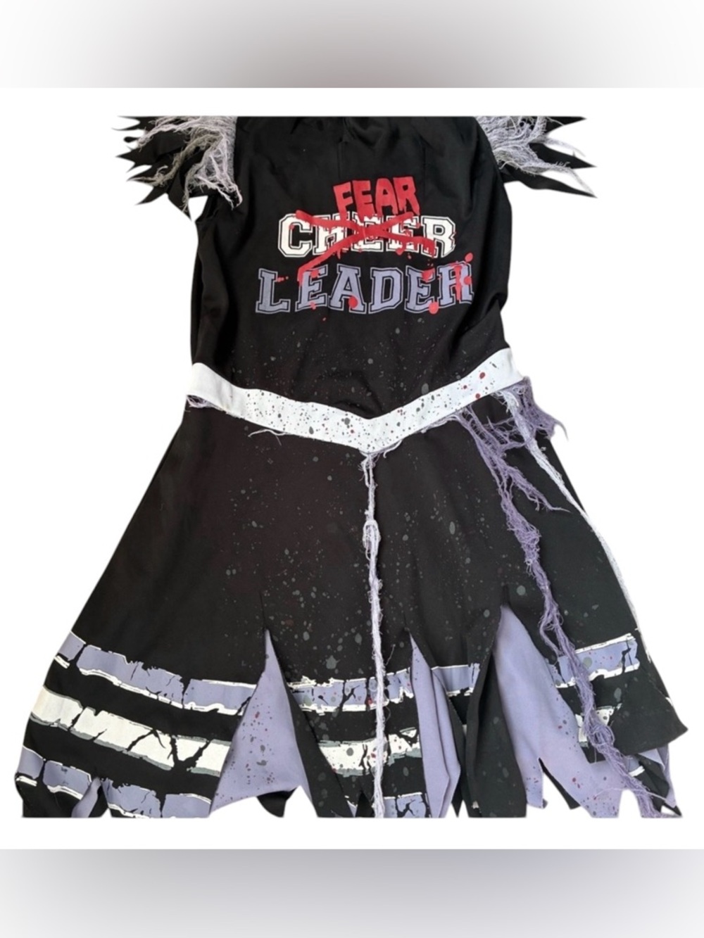 🎆🎇3for$9 Halloween Fearleader Cheerleader Costume - Black and Purple